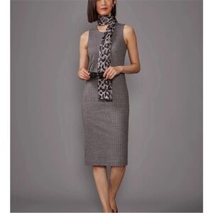 J.‎ McLaughlin Murphy Dress Grey Pinstripe Wool Blend Size 4